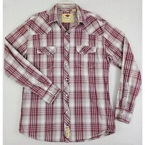 Larry Mahan Cowboy Collection ~Men's Size L~ Multicolo Western Shirt Pearl Snap